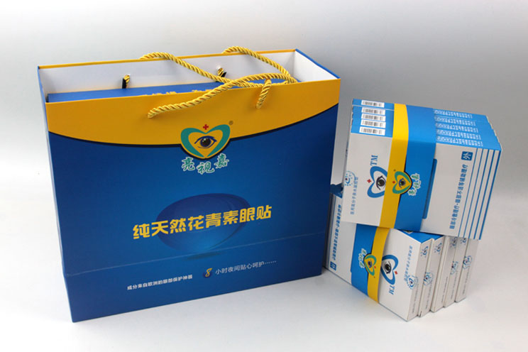 哪里可以做禮盒包裝？護(hù)眼神器亮視嘉護(hù)眼貼禮盒包裝+手提袋套裝出自長(zhǎng)沙印刷廠